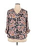 Daniel Rainn 100% Polyester Paisley Gray 3/4 Sleeve Blouse Size XL - photo 1