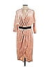 Eva Mendes by New York & Company Metallic Tan Cocktail Dress Size L - photo 1