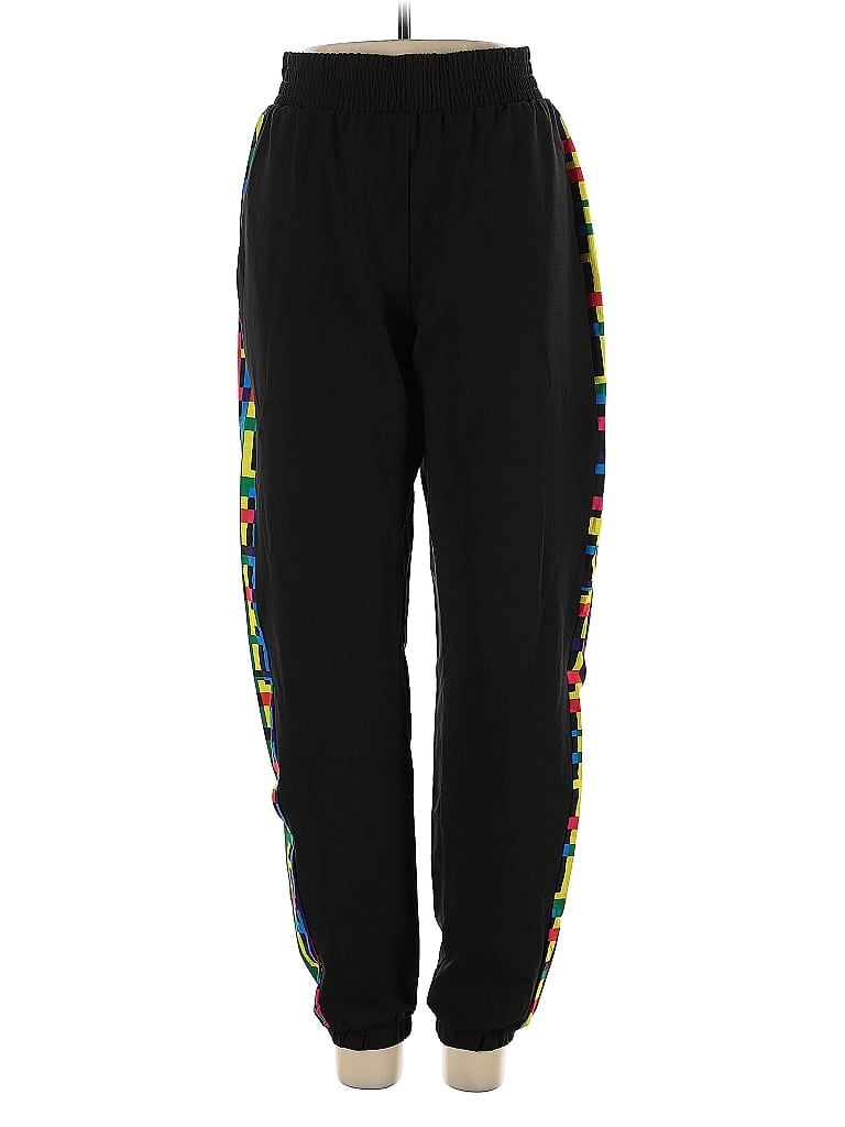 Terez Graphic Black Track Pants Size XS - photo 1
