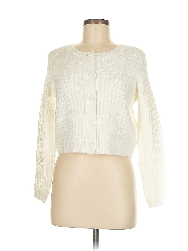 All in Favor Ivory Cardigan Size M - photo 1