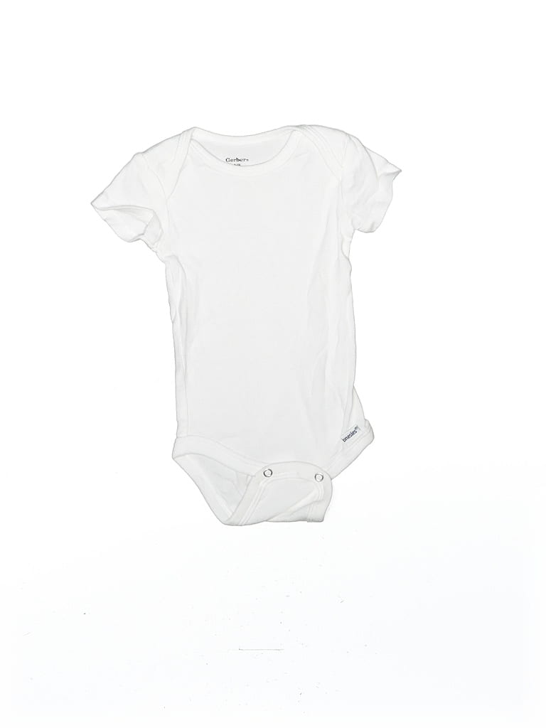 Click to view more detailed imagery on our partner's website Pre-owned Gerber Babies' Short Sleeve Onesie In White