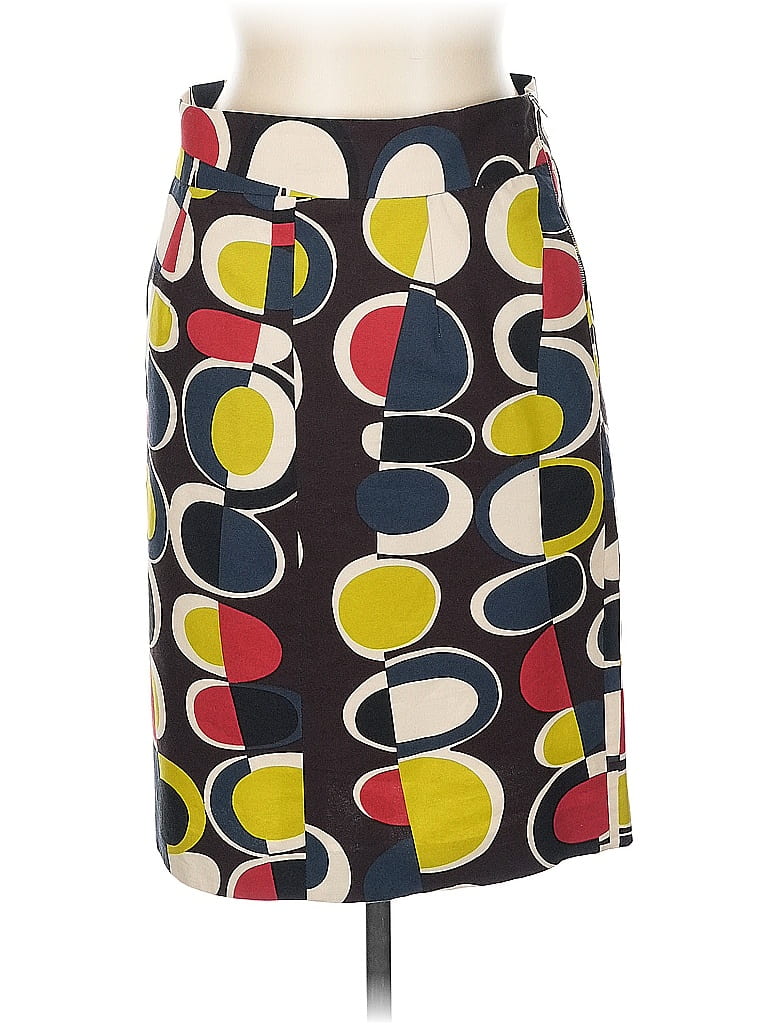 M Missoni 100% Cotton Graphic Black Blue Casual Skirt Size 10 - photo 1