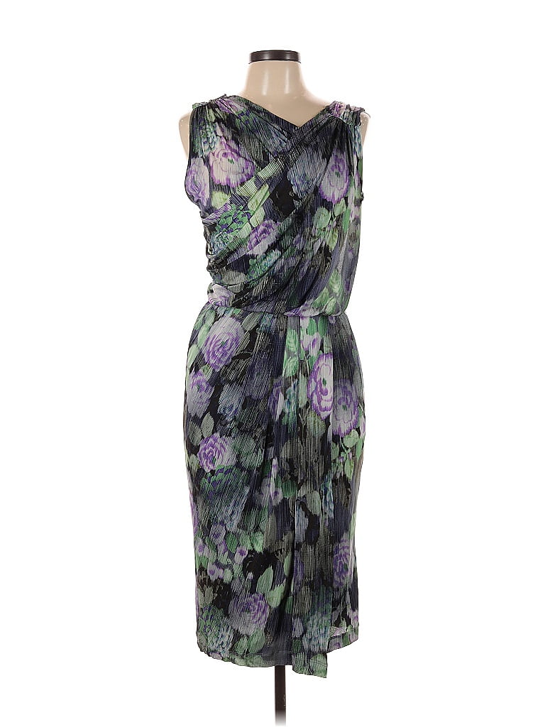 ETRO 100% Viscose Purple Cocktail Dress Size EU (IT) 46 / US 10 - photo 1