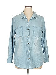 Belle By Kim Gravel 3/4 Sleeve Button Down Shirt