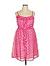 Lane Bryant 100% Polyester Hearts Pink Casual Dress Size 18 - photo 1