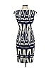 David Meister Chevron-herringbone Blue Cocktail Dress Size 4 - photo 2