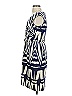 David Meister Chevron-herringbone Blue Cocktail Dress Size 4 - photo 5