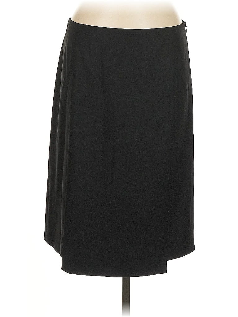 Pre-owned Theory Wool Skirt In Black