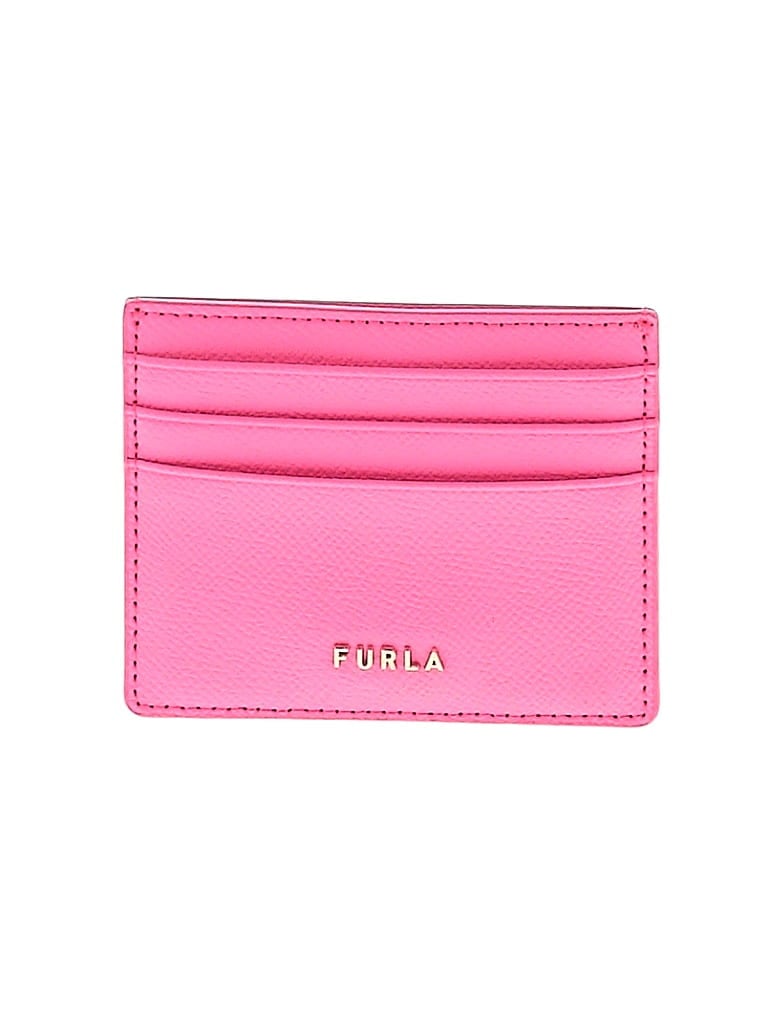 FURLA 100% Leather Pink Leather Card Holder One size - photo 1