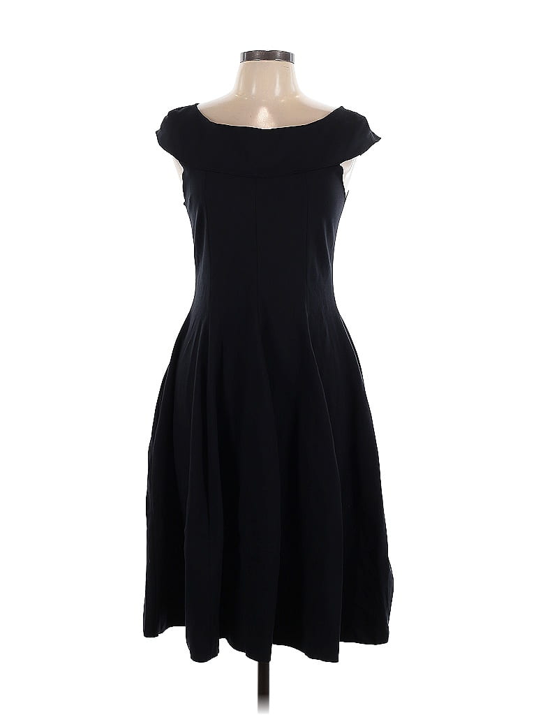 Armani Collezioni Solid Black Casual Dress Size 10 - photo 1