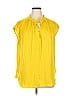 RACHEL Rachel Roy 100% Polyester Yellow Short Sleeve Blouse Size XL - photo 1
