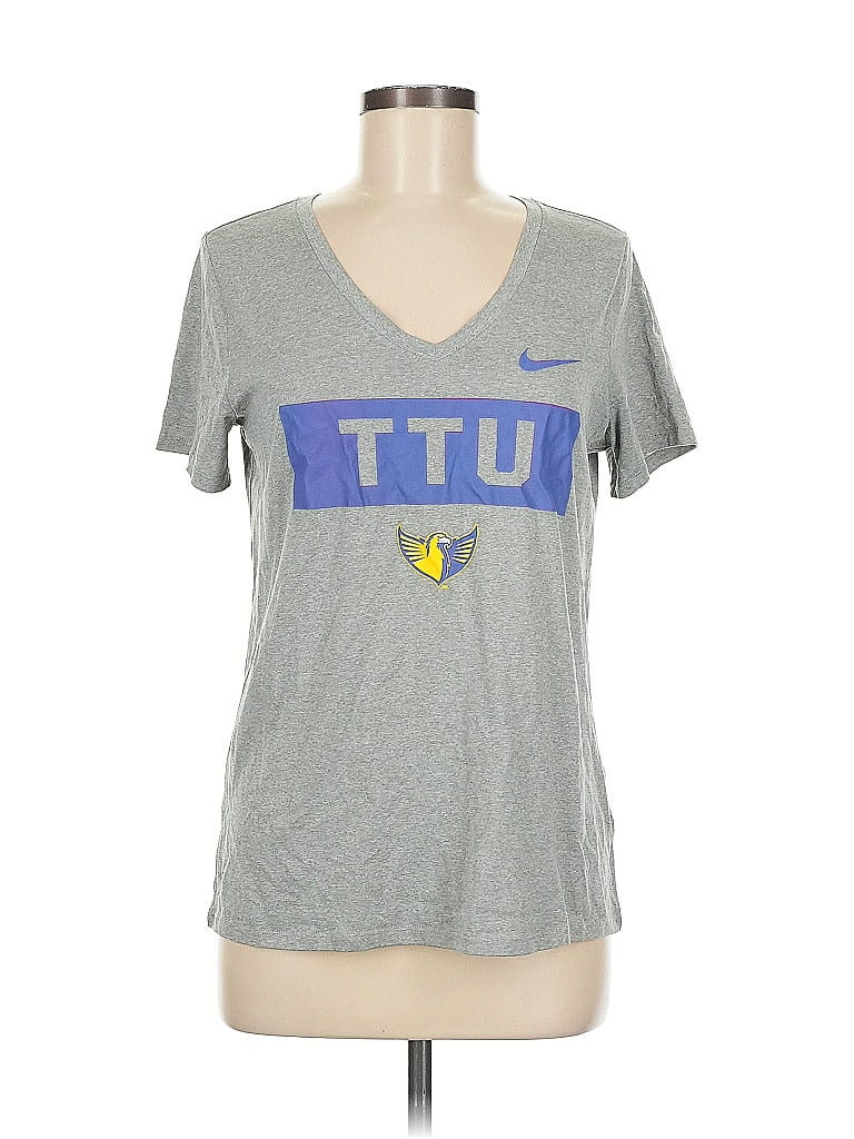 Pre-owned Nike Short Sleeve T-shirt In Gray
