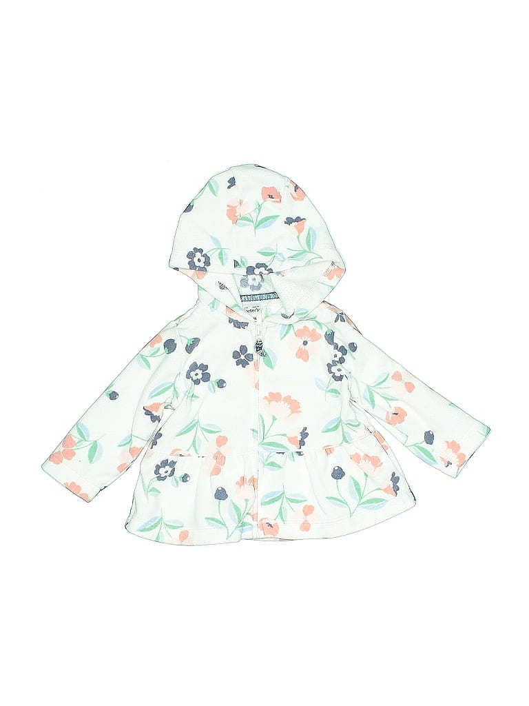 Carter's 100% Polyester Floral White Raincoat 3-6 MO / 6 MO - photo 1