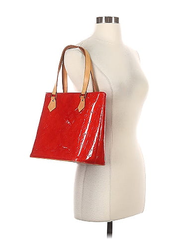 Louis Vuitton Vintage Red Monogram Vernis Houston Tote Bag (view 2)