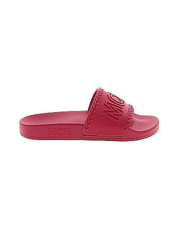 MCM Big Logo Slide Sandals (view 1)