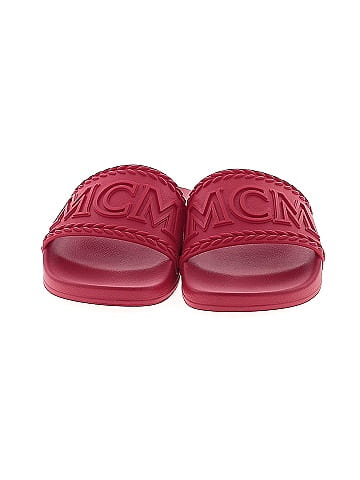 MCM Big Logo Slide Sandals (view 2)