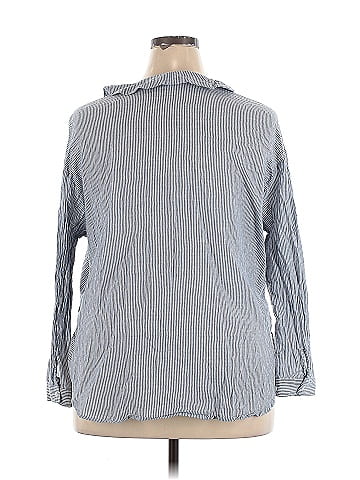 Fun2Fun 3/4 Sleeve Button-Down Shirt (view 2)