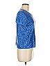 J.Crew Collection 100% Merino Metallic Blue Short Sleeve Top Size M - photo 4