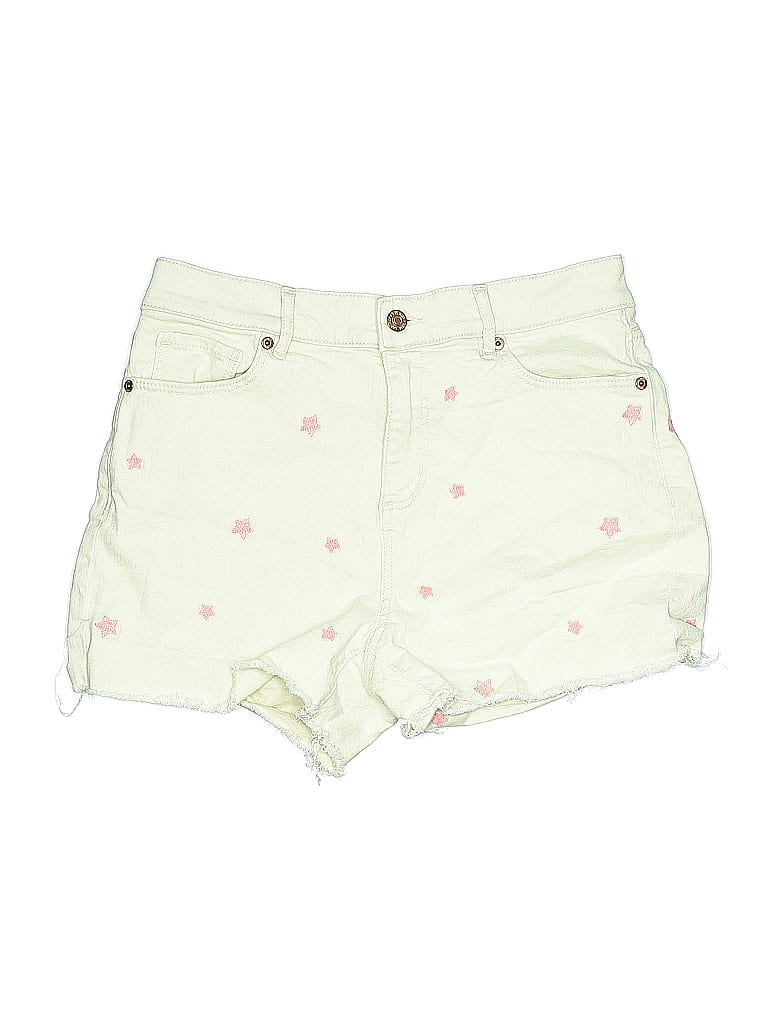 Ann Taylor LOFT Hearts Green Ivory Denim Shorts Size 27 waist - photo 1