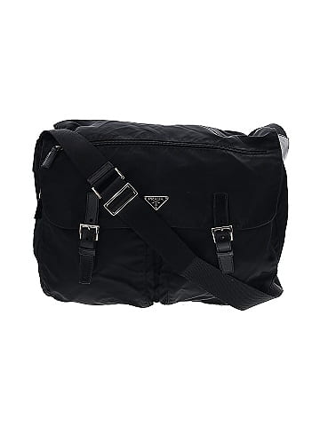 Prada Tessuto Nylon Messenger Bag Black (view 1)