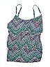 Swimsuits for all Chevron-herringbone Teal Blue Swimsuit Top Size 24 - photo 1
