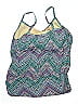 Swimsuits for all Chevron-herringbone Teal Blue Swimsuit Top Size 24 - photo 2