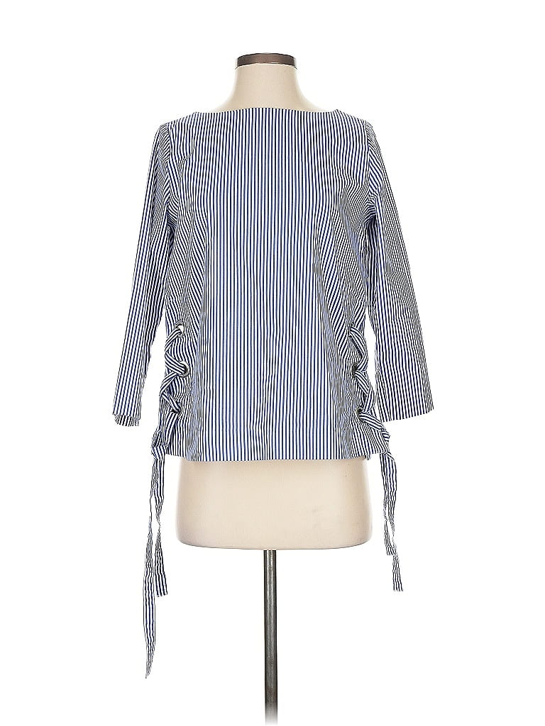 Pre-owned Banana Republic 3/4 Sleeve Blouse In Blue