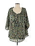 Violet & Claire Green 3/4 Sleeve Blouse Size L - photo 1
