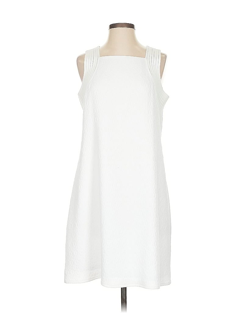 Pre-owned Nic + Zoe Casual Dress In White