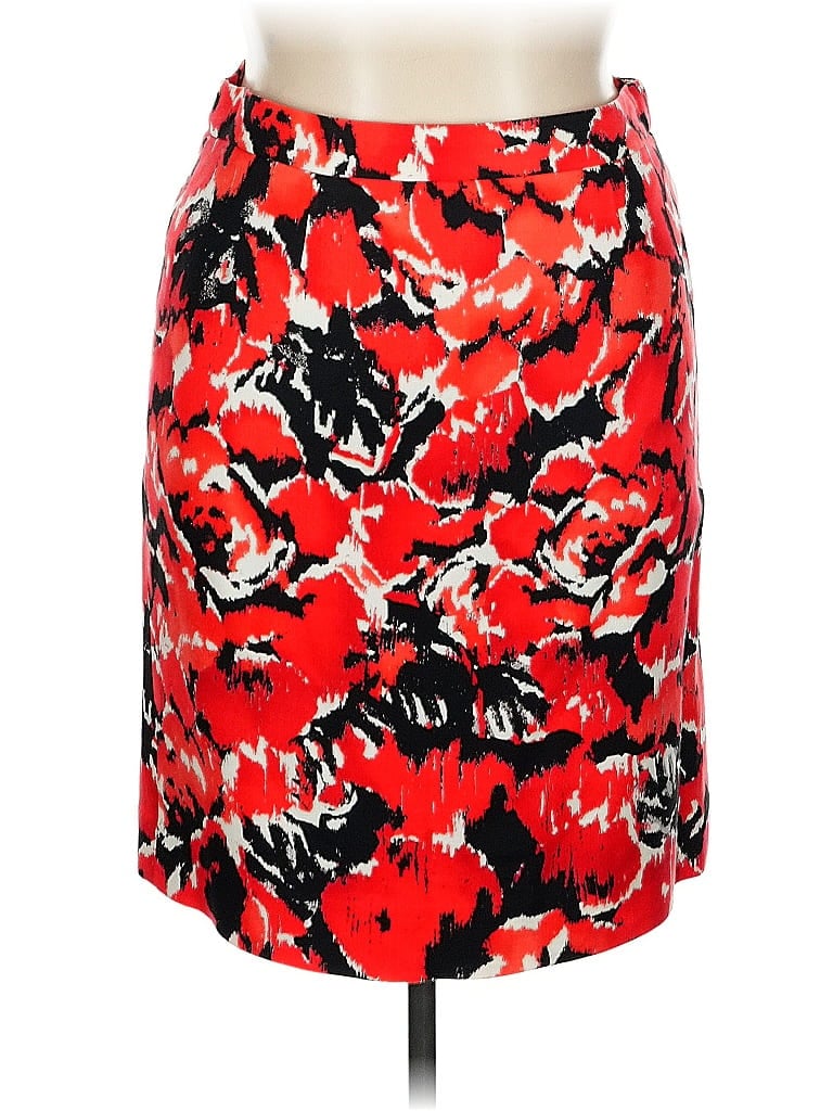 Pre-owned Classiques Entier Silk Skirt In Red