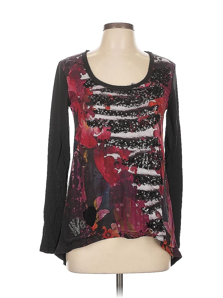 Desigual Black Long Sleeve Blouse Size L - photo 1