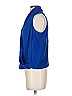 W by Worth 100% Silk Blue Sleeveless Silk Top Size 4 - photo 5