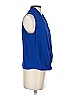 W by Worth 100% Silk Blue Sleeveless Silk Top Size 4 - photo 4