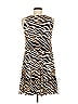 Lucy & Laurel Animal Print Brown Casual Dress Size 8 - photo 2