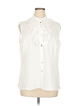 Kasper Sleeveless Button Down Shirt