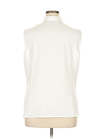 Kasper Sleeveless Button-Down Shirt (view 2)