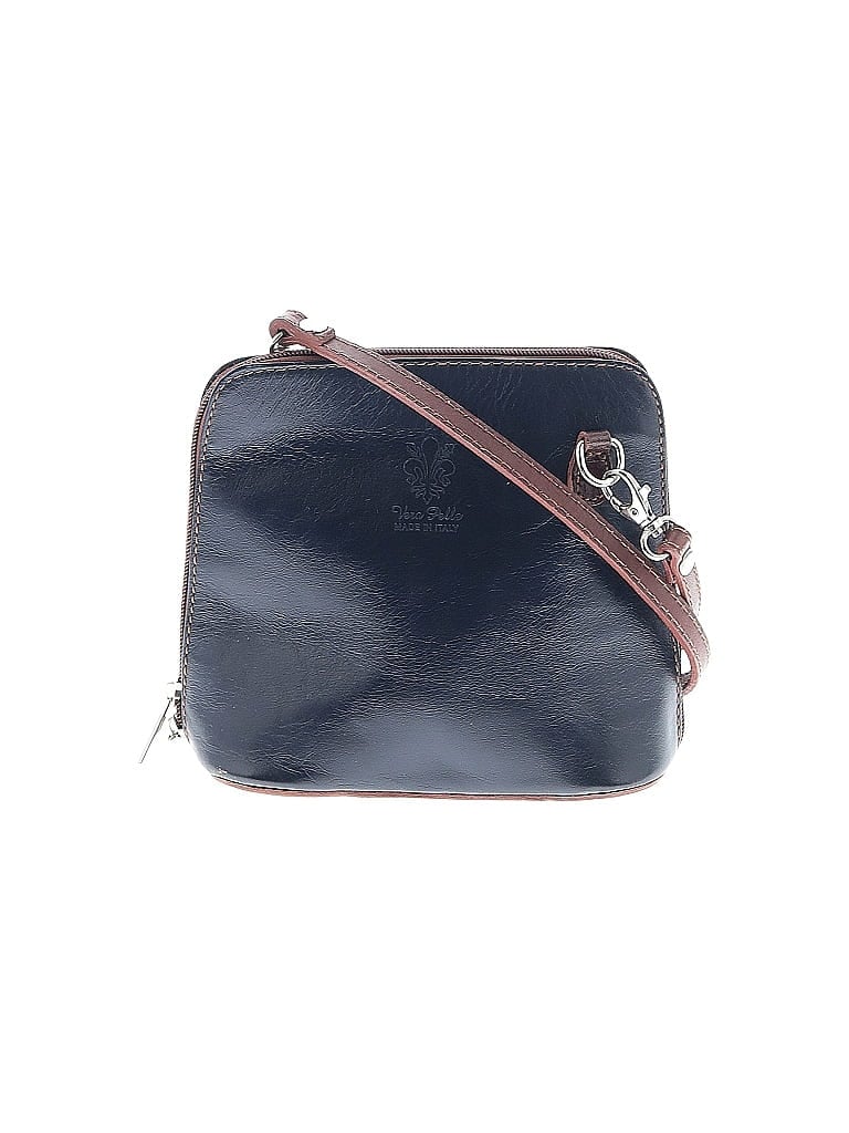 Vera Pelle Blue Leather Crossbody Bag One size - photo 1