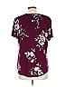 Elle Floral Burgundy Short Sleeve T-Shirt Size L - photo 2