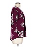 Elle Floral Burgundy Short Sleeve T-Shirt Size L - photo 4