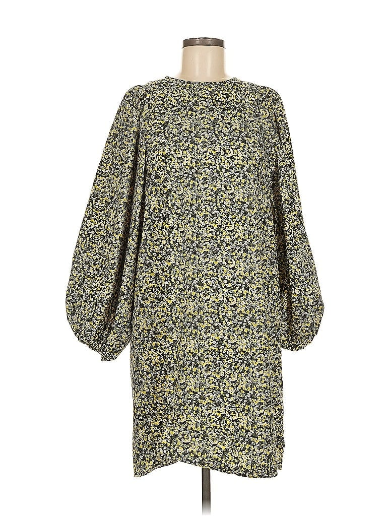 H&M Print Yellow Casual Dress Size M - photo 1