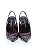 Chanel Color Block Burgundy Vintage Camellia Heels Size EU 38 1/2 - photo 2