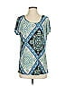 Lavish Teal Short Sleeve Blouse Size S - photo 1