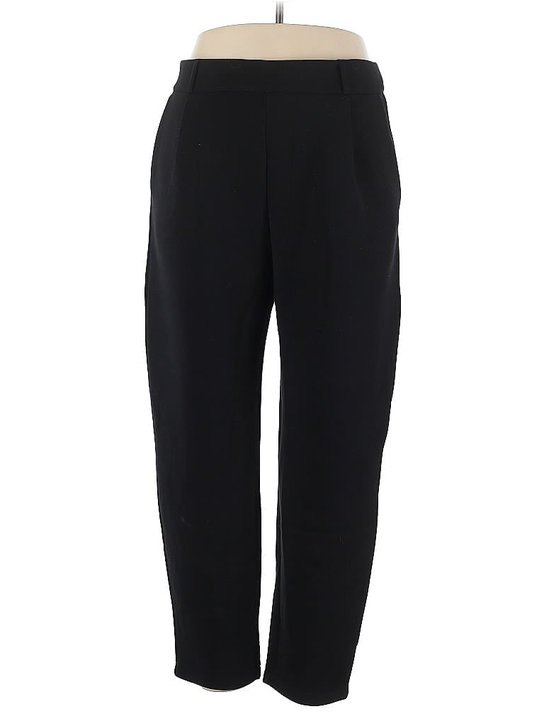 Leze the label Solid Black Casual Pants Size XL - photo 1