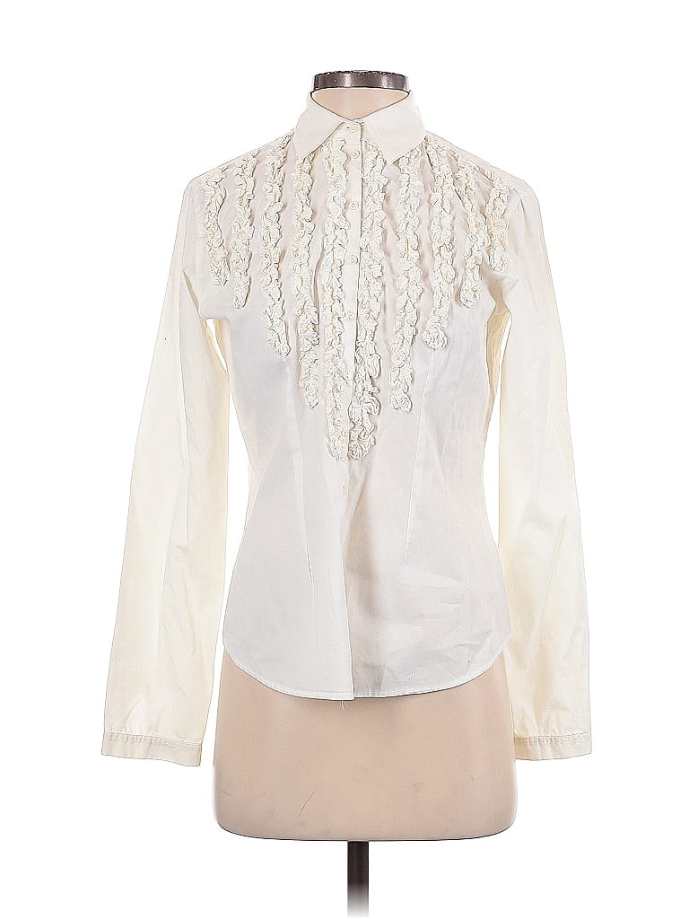 Anne Fontaine Ivory Long Sleeve Blouse Size S 82 off ThredUp