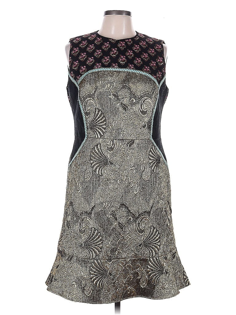 ETRO Graphic Gray Black Cocktail Dress Size EU (IT) 48 / US 12 - photo 1