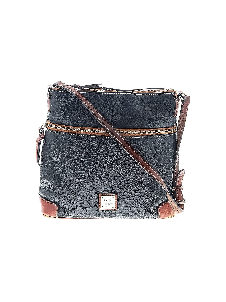 Dooney & Bourke 100% Leather Blue Black Leather Shoulder Bag One size - photo 1