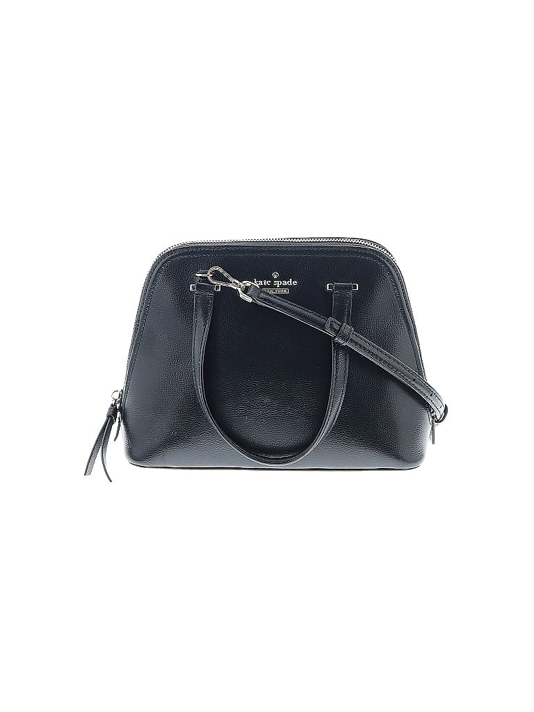 Kate Spade New York 100% Cow Leather Solid Black Leather Satchel One size - photo 1