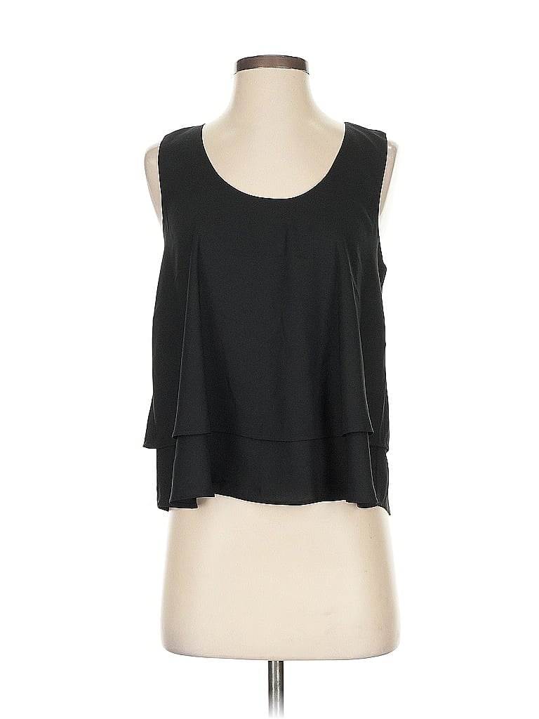 Pre-owned Ann Taylor Sleeveless Blouse In Black