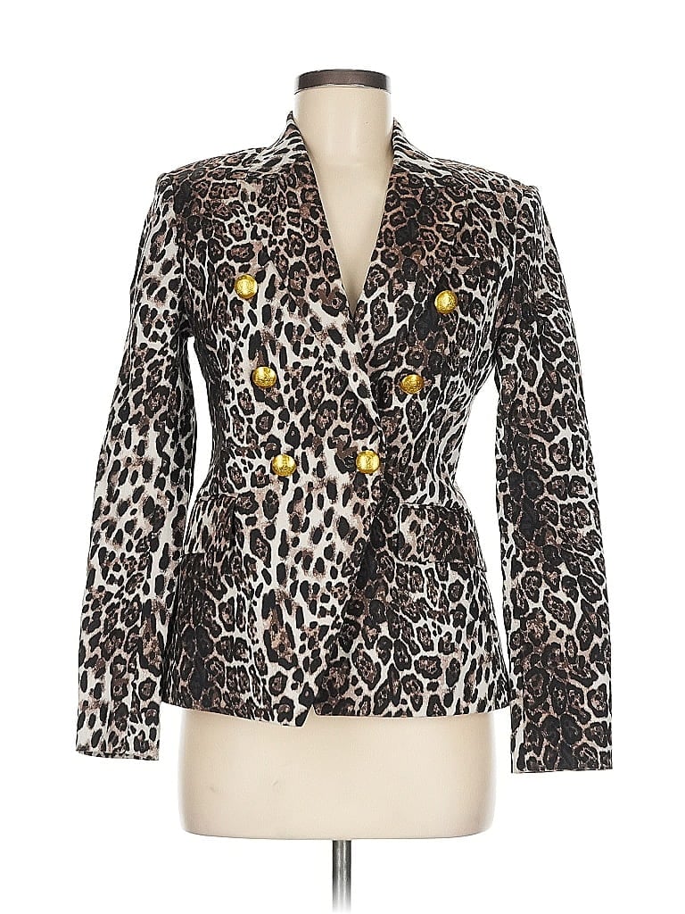 A.L.C. Animal Print Gold Blazer Size 6 - photo 1