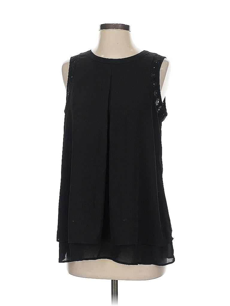 Pre-owned Daniel Rainn Sleeveless Blouse In Black